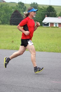 PHDC member Pete Hobbie on his way to a 5K personal best time of 24:44.3.